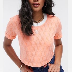 Adidas Coral Crop T Shirt